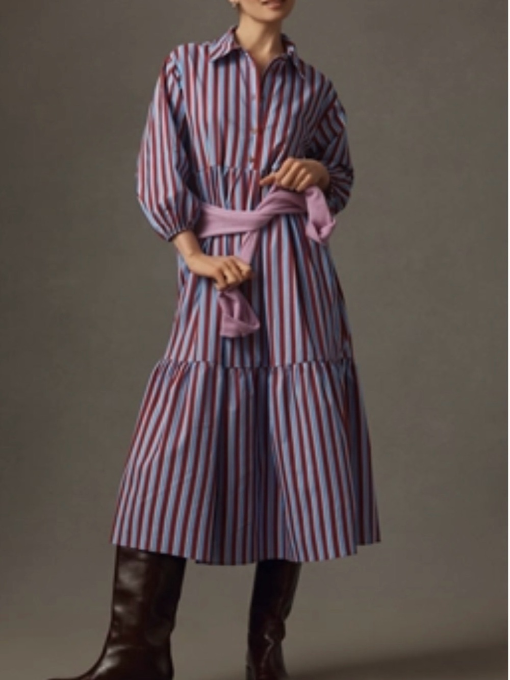MAEVE BETTINA COTTON MIDI SHIRT DRESS